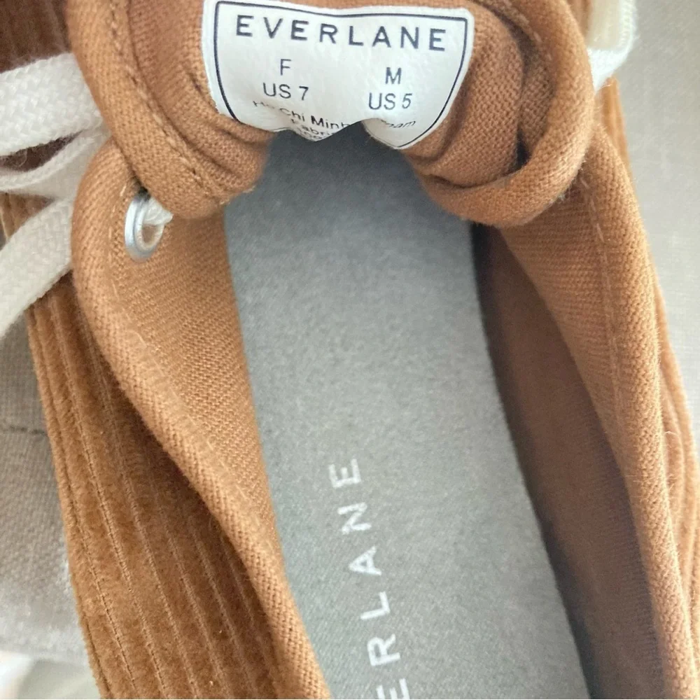 Everlane Corduroy | The Forever Sneakers | Cognac Brown Womans 8 | Mens 6.5